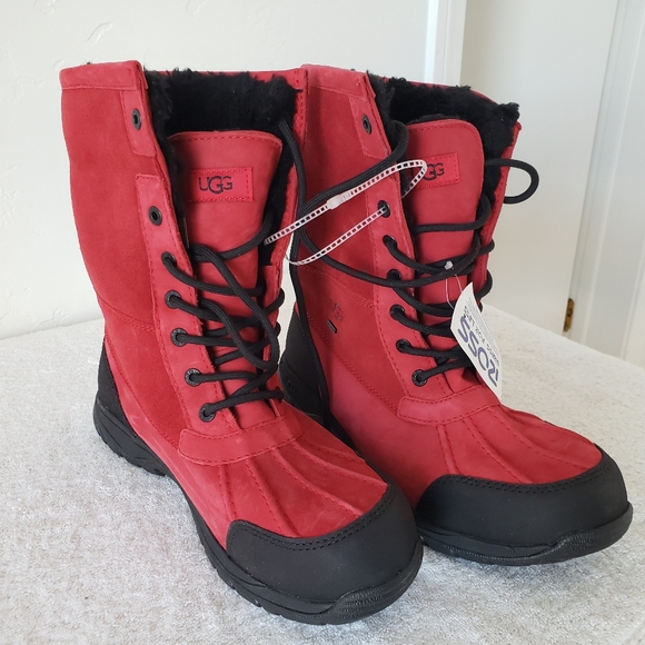 UGG red suede mens boots size 9,5 - Picture 6 of 7